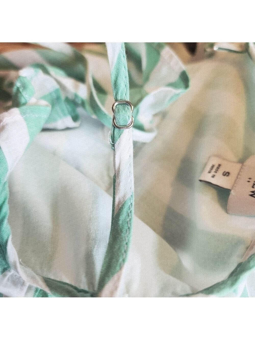 J. CREW RUFFLE TIERED DRESS COVER-UP STRIPE SIZE SMALL ADJUSTABLE STRAPS - Picture 6 of 12